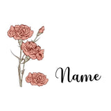 Birth Flower Jewelry Box Travel Case