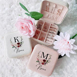 Personalised Jewelry Box Travel Case with Name - Wedding Bridesmaid Gift