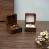 Wooden Wedding Ring Storage Box Jewelry Holder