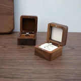 Wooden Wedding Ring Storage Box Jewelry Holder