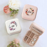 Personalised Floral Wreath Jewellery Box with Name