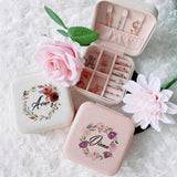 Personalised Floral Wreath Jewellery Box with Name