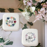 Personalised Floral Wreath Jewellery Box with Name