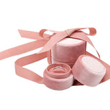 Pink Velvet Jewellery Box Pendant necklace holder Love Ring Box jewelry case