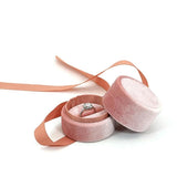 Pink Velvet Jewellery Box Pendant necklace holder Love Ring Box jewelry case