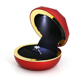 LED Lighted Wedding Ring Pendant Earring Case Jewelry Display Box