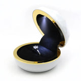 LED Lighted Wedding Ring Pendant Earring Case Jewelry Display Box
