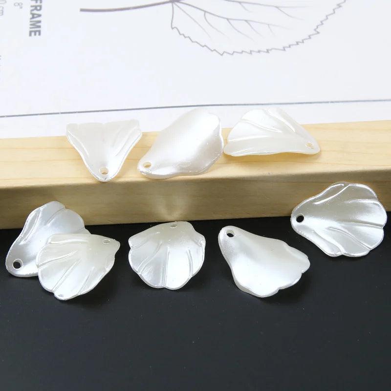 50/100pcs Heart Petal Leaf Flower Charms Bracelet Pendants DIY Jewelry