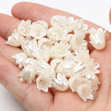 50/100pcs Heart Petal Leaf Flower Charms Bracelet Pendants DIY Jewelry