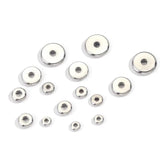 50pcs Flat Round Spacer Beads Stainless Steel DIY Bracelet Jewelry Accessories
