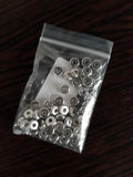 50pcs Flat Round Spacer Beads Stainless Steel DIY Bracelet Jewelry Accessories