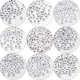 100pcs 4x7mm Acrylic Letter A-Z Beads Round Flat Loose Beads
