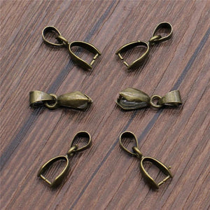 30pcs Copper Pendant Clip Clasp Pinch Clip Bail Beads Jewelry Findings