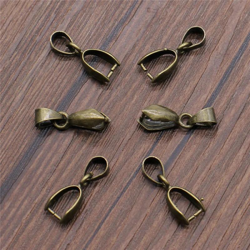30pcs Copper Pendant Clip Clasp Pinch Clip Bail Beads Jewelry Findings
