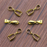 30pcs Copper Pendant Clip Clasp Pinch Clip Bail Beads Jewelry Findings