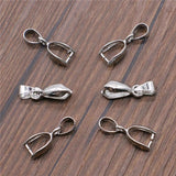 30pcs Copper Pendant Clip Clasp Pinch Clip Bail Beads Jewelry Findings