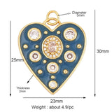 Enamel Heart Charm Neon Pink Pendant Oil Dropped