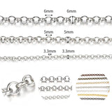 2M Copper Link Necklace Chain Bulk for DIY Jewelry Making