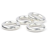 50pcs/lot 8x2mm Silver Metal Hoops Earring Wires for DIY Jewelry Making