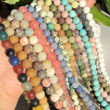 Matte Dull Polish Agates Amazonite Beads for Bracelet Making