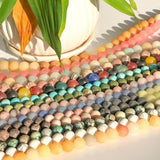 Matte Dull Polish Agates Amazonite Beads for Bracelet Making
