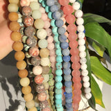 Matte Dull Polish Agates Amazonite Beads for Bracelet Making
