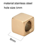 8mm Stainless Steel Spacer Beads for DIY Jewelry Making