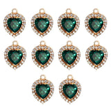 10Pcs Crystal Multicolor Heart-shaped Rhinestones DIY Jewelry Set