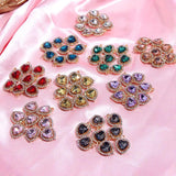 10Pcs Crystal Multicolor Heart-shaped Rhinestones DIY Jewelry Set
