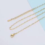 5pcs Stainless Steel Water-wave Chain Necklace 40 45 50 Length for DIY Pendant
