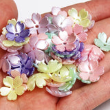 Mixed Color Flower 14x4mm 50pcs Acrylic Beads DIY Jewelry Making Spacer Beads
