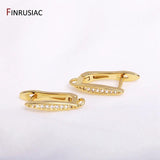 Rhodium/Zircon Earring Hooks - Earring Making Supplies
