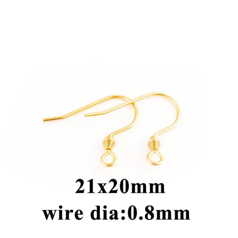 50pcs Stainless Steel Earrings Clasps Fish Hook Earwire Jewelry Supplies DIY