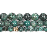 African Turquoise Round Stone Beads for Jewelry Making DIY Bracelet 4-12mm