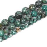 African Turquoise Round Stone Beads for Jewelry Making DIY Bracelet 4-12mm