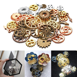 Metal Gear Clock Hand Jewelry Filling Resin Mold DIY Craft Accessories