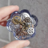 Metal Gear Clock Hand Jewelry Filling Resin Mold DIY Craft Accessories