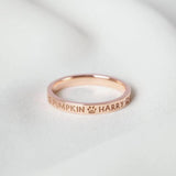 Custom Pet Name Ring Print Name Jewelry Gift for Pet Lover