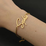 Personalized Name Bracelet Stainless Steel Couple Jewelry