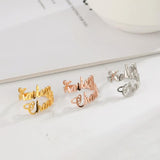 Lemegeton Name Rings For Women Stainless Steel Couple Ring