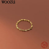 925 Silver Cuban Chain Finger Rings for Women