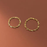 925 Silver Cuban Chain Finger Rings for Women