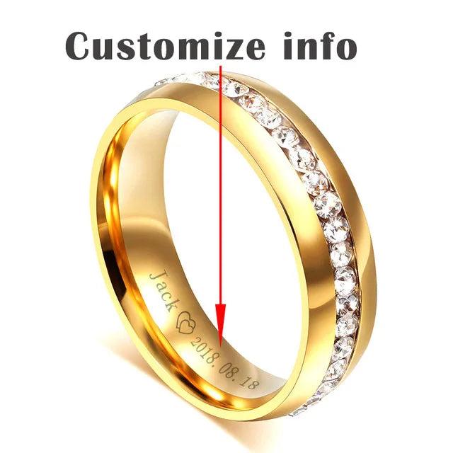 Tone Wedding Bands Ring 6mm Stainless Steel Mens Womens Love Gift US Size 5-13