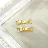 Personalized Name Shoe Buckle Stainless Steel Couple Shoelace Clips
