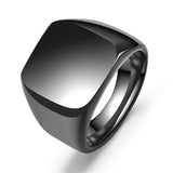 Personalized Engraved Name Signet Ring Stainless Steel