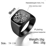 Personalized Engraved Name Signet Ring Stainless Steel