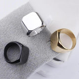 Personalized Engraved Name Signet Ring Stainless Steel