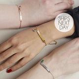 Personalized Birthstone Bracelet Friendship Bracelet Sister Bridesmaid Jewelry