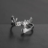 Personalized Name Ring Stainless Steel for Women Jewelry