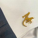 Men's Stainless Steel Initials Cufflinks
